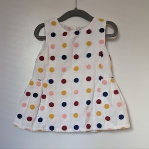 GENUINE KIDS Oshkosh - Polka dot peplum shirt with back buttons - 3T